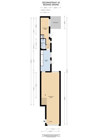 Floorplan - Decimastraat 40, 2315 HK Leiden